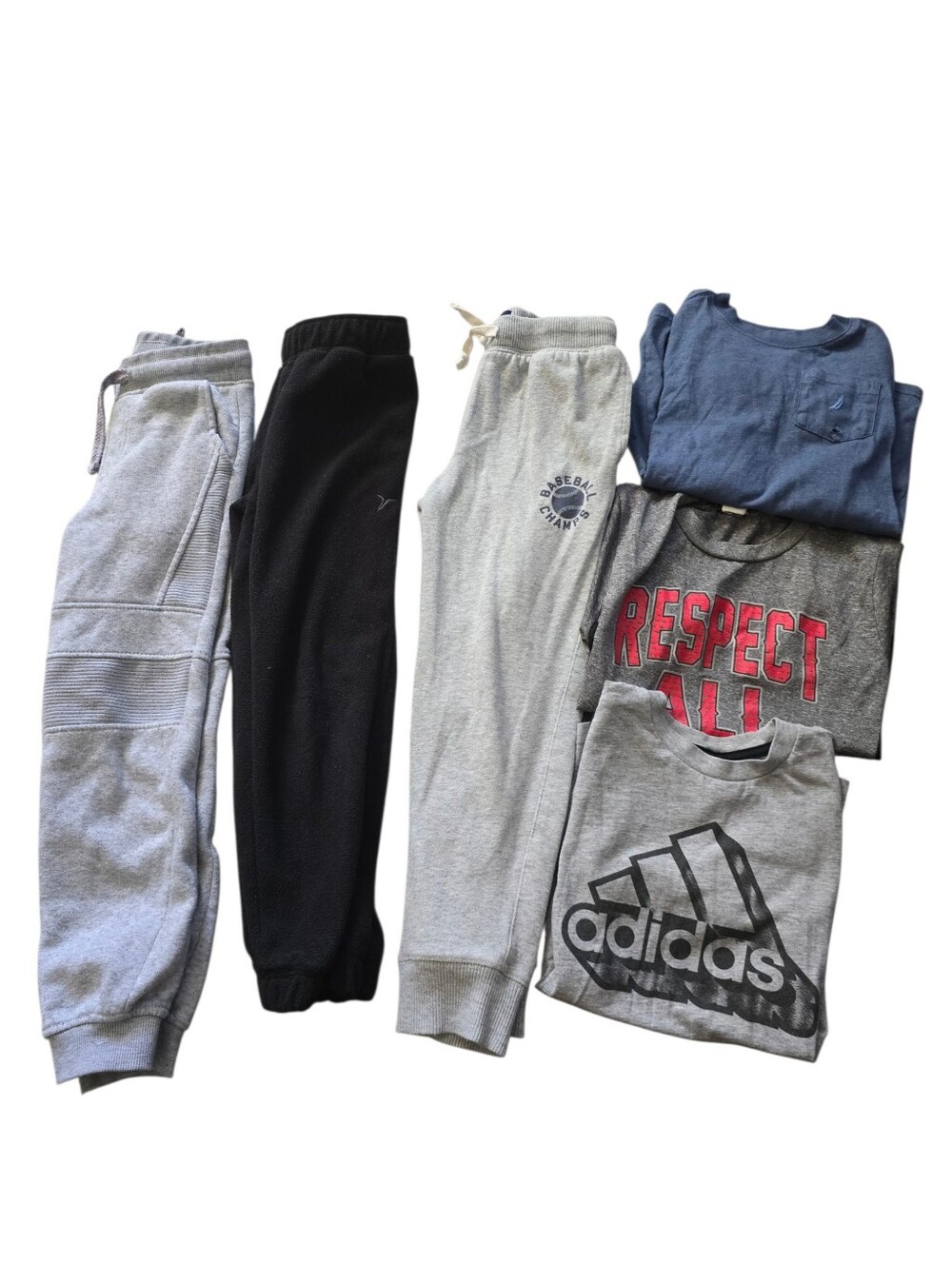 6pc Boys Clothing Sweatpants & Shirt Bundle 6/7 Small